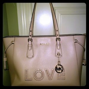 MK Purse (blush/cream) with studded LOVE